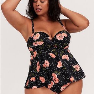 Torrid size 4 tankini top floral